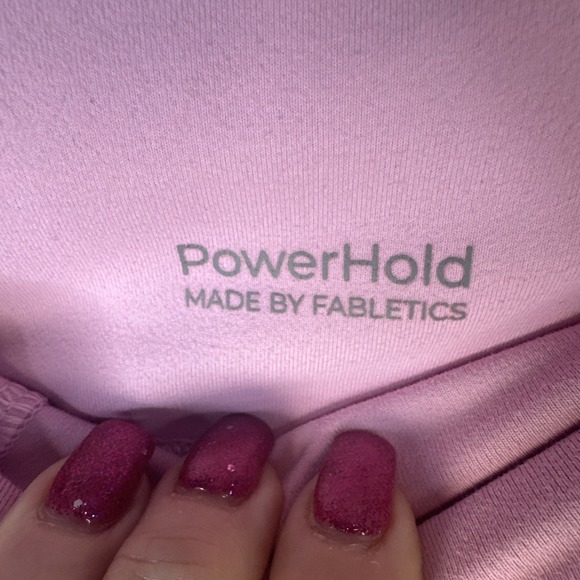 Fabletics PowerHold Pink Leggings Small High Rise Athletic Yoga Gym - Picture 3 of 8